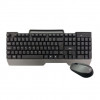 TECLADO E MOUSE WIRELESS OEX OFFICE TM406 PRETO/CINZA - 1
