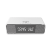 CARREGADOR SEM FIO E CAIXA DE SOM BLUETOOTH C/ RELOGIO BRIGHT BRANCO - 2