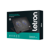 BASE NOTEBOOK C/ COOLER LETRON SHINE LED N18 PRETA  - 2