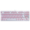 TECLADO GAMER MECANICO REDRAGON KUMARA BRANCO LED VERMELHO SW RED - 1